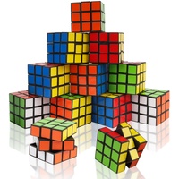 Gxhong Zauberwürfel, 12 Stück Mini Zauberwürfel Speed Cube 3x3 Cube Knobelspiele Würfel Geschwindig Keitswürfel Umweltfreundliche Safe, für Kinder Erwachsene Anfänger Lebendigen Farben