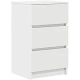 vidaXL Nachtschrank mit 3 Schubladen 39 x 35 x 65 cm Weiß