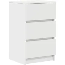 vidaXL Nachtschrank mit 3 Schubladen 39 x 35 x 65 cm Weiß