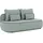 S-Style Kindersofa Vero 210 x 90 x 98 cm Teilmassiv Buche Blaugrau