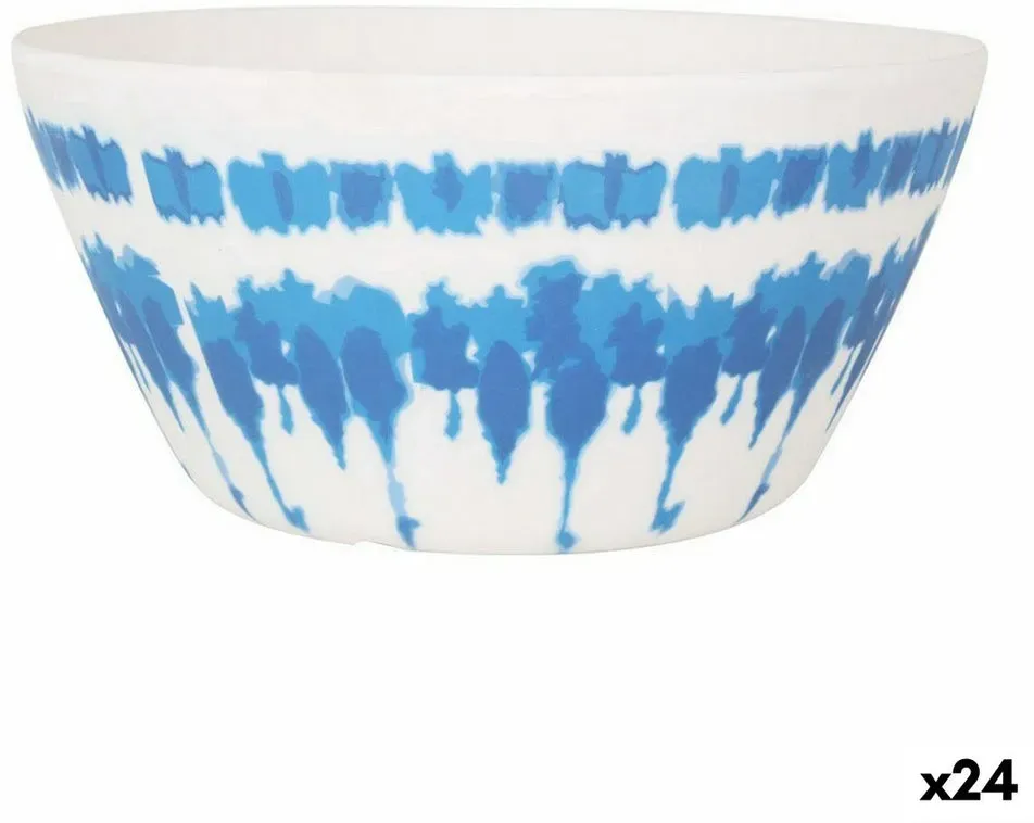 Salatschüssel Santa Clara Tie-Dye Blau Weiß Melamine (24 Stück)