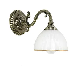 Licht-Erlebnisse Wandleuchte Jugendstil elegant in Messing LOUIS