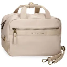 Pepe Jeans Morgan Casual Umhängetasche Kunstleder Beige/Black