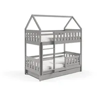 masseno Etagenbett ELENA 80 x 190 cm Kiefer hellgrau
