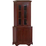 Eckschrank Eckvitrine Mahagoni englischer Stil 2-türig H: 200 cm -11574-