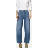 MAC Ohio Jeans Barrel in Blue Vintage-D40