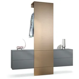 Vladon Garderoben-Set Carlton 157 x 193 x 35 cm Braun