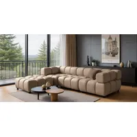 kaiser möbel Ecksofa L-Form Bolla, stoff Bluvel, Latte, Links - Beige