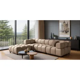 kaiser möbel Ecksofa L-Form Bolla, stoff Bluvel, Latte, Links - Beige