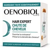 OENOBIOL HAIR EXPERT Chute de Cheveux - Nouvelle formule concentrée cheveux- Favorise la croissance Préserve densité des cheveux Complément alimentaire 60 capsules Programme 1 mois Capsule(S) pc(s)