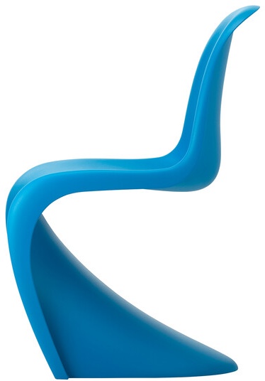 Vitra Freischwinger Panton Chair blau, Designer Verner Panton, 86x50x61 cm