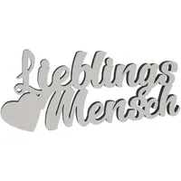 Melis Deko-Schriftzug Lieblingsmensch aus Holz in weiß – 20cm