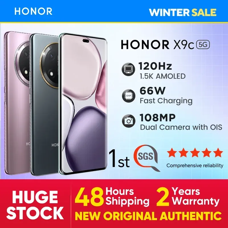 Ehre x9c 5g Smartphones globale Version Android Mobile Snapdragon 6 Gen 1 CPU 108mp Kamera 6,78 Zoll amoled