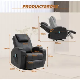 Laiham Massagesessel Fernsehsessel Relaxsessel Wärmefunktion