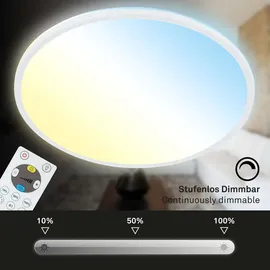 Briloner LED Panel 22W rund 42x3 cm weiß