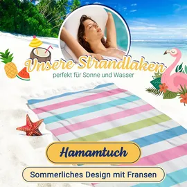 ZOLLNER Hamamtuch 90 x 170 cm mehrfarbig