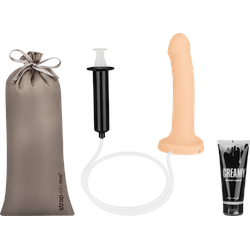 Silicone Cum Dildo, 19,6 cm, beige