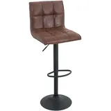 Riess-Ambiente Barhocker MODENA - höhenverstellbar vintage braun Barstuhl Fußablage Microfaser