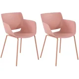 CLP 2er Set Gartenstuhl Alpena pink