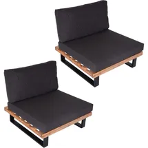 MCW MCW-H54 Loungesessel hellbraun/dunkelgrau