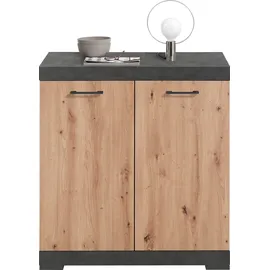 FMD Kommode FMD "Bristol", braun (matera, artisan), B:80cm H:89,9cm T:49,9cm, Holzwerkstoff, Sideboards, Kommode, In unterschiedlichen Tiefen, mit verstellbaren Böden
