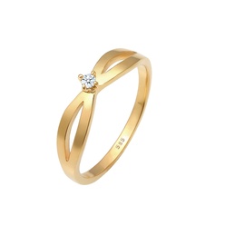 Elli DIAMONDS Verlobung Vintage Diamant (0.03 ct.) 585 Gelbgold Ringe Damen