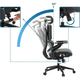 HJH Office Ergo U2 Pro3 Netzstoff Schwarz