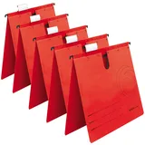 Herlitz A4 Hängehefter UniReg kaufmännisch, 5er Packung, Farbe rot