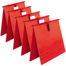 Herlitz A4 Hängehefter UniReg kaufmännisch, 5er Packung, Farbe rot