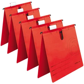Herlitz A4 Hängehefter UniReg kaufmännisch, 5er Packung, Farbe rot