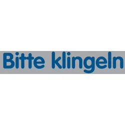 Türschild, Bitte klingeln - 160x40x1 mm Kunststoff