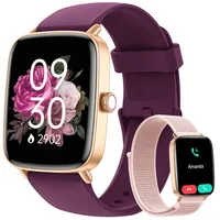 Smartwatch Damen Herren mit Telefonfunktion, 1,85" Fitnessuhr Smart Watch, 100+ Sportmodi Fitness Tracker mit Herzfrequenz/SpO2/Schlaf Monitor Schrittzähler, IP68 Wasserdicht Sportuhr für iOS Android