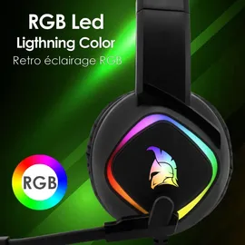 Optimum EMPIRE GAMING - Gaming Headset Dark Rainbow G-H10 – Plattformübergreifend -High-Definition-Stereo -Omnidirektionales Mikrofon -Kompatibel mit PS... - Schwarz