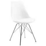 Carryhome Stuhl, Weiß, Kunststoff, Rundrohr, 48.5x85.5x54 cm, Reach, Typenauswahl, Esszimmer, Stühle, Esszimmerstühle, Vierfußstühle
