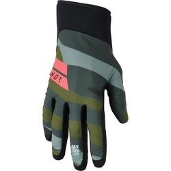 Thor Agile Status Motocross Handschuhe, grün-mehrfarbig, Größe M für Männer