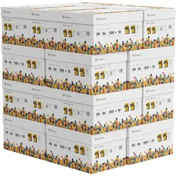 Infowerk Druckerpapier Kopierpapier 100000 Blatt (20x5000) DIN A4 80 g Premium Hochweiß CIE 160 Testsieger PEFC Umweltzertifikat