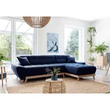 miuform Ecksofa mit Schlaffunktion Dazzling Daisy ¦ blau ¦ Maße (cm): B: 260 H: 77