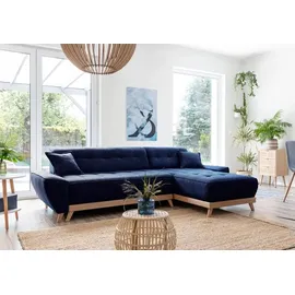 miuform Ecksofa mit Schlaffunktion Dazzling Daisy ¦ blau ¦ Maße (cm): B: 260 H: 77