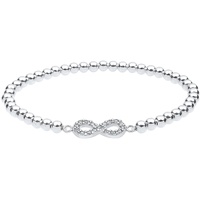 Elli Infinity Kristalle 925 Silber Armbänder + Armreife Damen