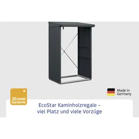 EcoStar Kaminholzregal Trend-V Typ 1 anthrazitgrau
