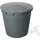 Starke Regentonne rund mit Deckel und Hahn 500 L Anthrazit