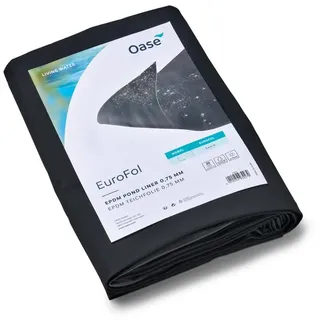 OASE EuroFol EPDM Pre-Packed 0,75 mm / 4 x 3m, Schwarz / verlegfertiger Teichfolienabschnitt, UV- und witterungsbeständig