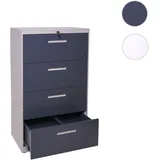 Mendler HWC-A10 Aktenschrank 132x76x46 grau-dunkelgrau