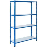 ar shelving Steckregal Blau & Verzinkt 250 x 120 x 50 cm 4 Böden 180 kg