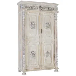 Holzschrank Massiv Schrank Holz in Holz White Wash handgearbeitet