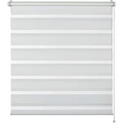 Doppelrollo "Tilda", weiß, B:45cm H:150cm, Polyester, SCHÖNER WOHNEN-KOLLEKTION, Rollos, geklemmt, silberne oder weiße Rollo-Technik