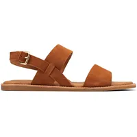 Clarks Damen Karsea Strap Sandale, Tan Leather, 39.5 EU