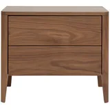 miliboo Skandinavischer Nachttisch mit zwei Schubladen Benja