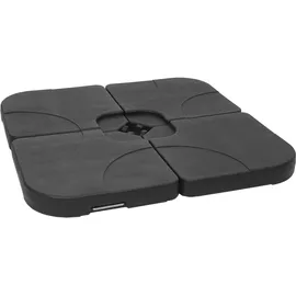 Mendler Schirmständer Edelstahl, Kunststoff 100 kg Schwarz