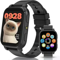Smartwatch Kinder, Fitness Uhr kinder mit Schrittzähler, 1,83"HD-Touchscreen Fitness Tracker mit Schlafmonitor, Wecker, 18 Puzzlespiele, ohne App,... - Schwarz